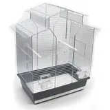 Zoopaul Vogelkäfig IZA 2 II grau 52x30x60 cm Wellensittiche Kanarien Käfig NEU