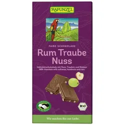 Rapunzel Rum-Trauben-Nuss-Vollmilch Schokolade HIH bio