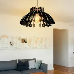 WellHome Deckenlampe 65cm in Schwarzem Design Krone