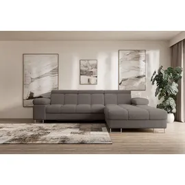 altdecor Ecksofa Cord mit Schlaffunktion 2-Sitzer Beige