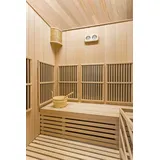 XXL Luxus Infrarotsauna+ Infrarotkabine Kombi SET Sauna mit Saunaofen 4 Personen