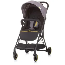 Chipolino Kinderwagen, Buggy Poppy zusammenklappbar Korb Sonnendach 5-Punkt-Gurt grau