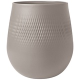 Villeroy & Boch Manufacture Collier taupe Vase Carré groß grau