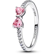 Pandora Timeless Funkelnde Pinkfarbene Schleife Ring aus Sterling Silber mit Zirkonia, Größe: 54,