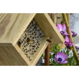 Dobar Bienenhaus Square 19 x 12,5 x 16 cm braun