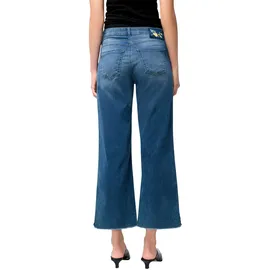 MAC Dream Wide Cropped Jeans in Sturm Blau-D44