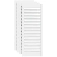 VidaXL Schranktüren Lamellen-Design 4 Stk Weiß 99,3x39,4 cm Massivholz