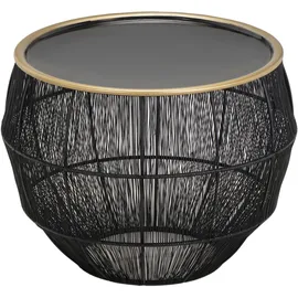 Mirrors and More Mirrors & More Beistelltisch 2er Set Mika 82750102 Metall Schwarz-Gold