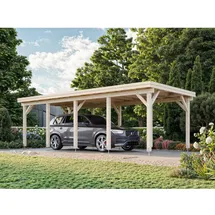 Palmako Karl Einzel-Carport 315 x 732 cm Weiß lackiert