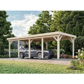 Palmako Karl Einzel-Carport 315 x 732 cm Weiß lackiert