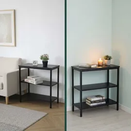 Relaxdays Nachtschrank 61 x 60 x 30 cm Schwarz