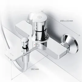 AM.PM Wannenarmatur X-Joy TouchReel Mischbatterie Badewanne FXT10500 Chrom