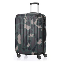 HAUPTSTADTKOFFER - SPREE - Hartschalen-Koffer Trolley Rollkoffer Reisekoffer, 4 Doppel-Rollen, 65 cm, 74 L, Camouflage