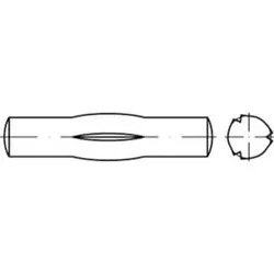 ISO 8742  Knebelkerbstifte mit kurzen Kerben Stahl 10 x 45 S