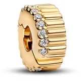 Pandora Geripptes Clip-Charm Gold 764078C01
