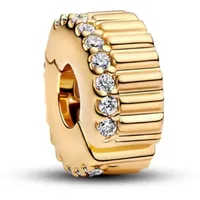 Pandora Geripptes Clip-Charm Gold 764078C01