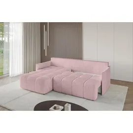 altdecor Ecksofa LONLI-L Cord 2-Sitzer Rosa