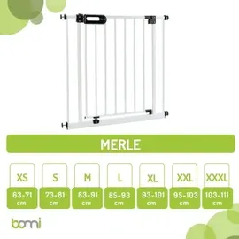 Bomi Türschutzgitter Merle 63-111 cm Weiß