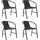 furnicato Gartenstuhl 62 x 74 x 55 cm schwarz 4 St.