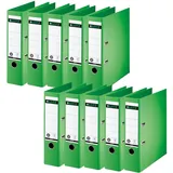 Leitz Aktenordner DIN A4 80 mm Grün 10 St.