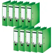 Leitz Aktenordner DIN A4 80 mm Grün 10 St.