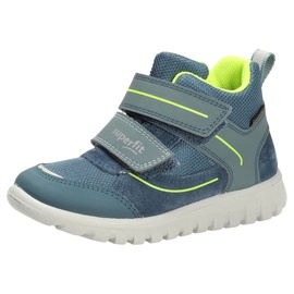 Superfit Sport7 Mini Sneaker, Blau Gelb 8000, 33 EU Schmal