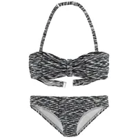 VENICE BEACH Bandeau-Bikini regulierbares Top Schwarz 170/176