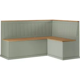 OTTO home Eckbank OTTO HOME "Sara", salbei, naturfarben, B:160cm H:90cm T:53cm, FSC-zertifiziertes Massivholz, Sitzbänke, Eckbank, aus massivem Kiefernholz, Paneel Rückenlehne, zwei Breiten