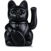 donkey Products Winkekatze, Kunststoff, Schwarz, 10,5 x 8,5 x 15 cm