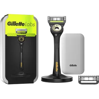 Gillette Labs Rasierer Black & Gold Edition + Reise-Etui + 2 Klingen