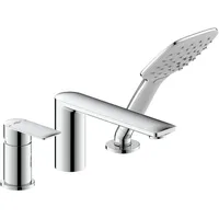Evenes 3-Loch Wannenrandmischer Nomoro mit Handbrause, Ausladung 200 mm,