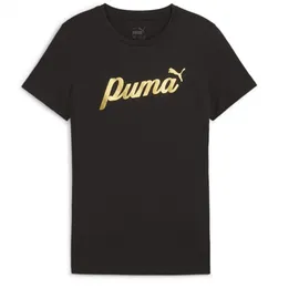 Puma ESS+ Script Metallic Tee G, Mädchen T-Shirts, PUMA Black-Gold foil, 682778