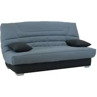 Schlafsofa Klappsofa + Matratze bultex - Microfaser - Schwarz & Grau - tulsa