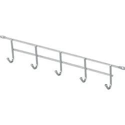 VS Hakenleisten mit 5 Haken Stahldraht Silber