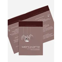 Menükarten zu Weihnachten selbst gestalten mit Spruch und Fotos im Onlinedesigner bei Meine-Kartenmanufaktur.de