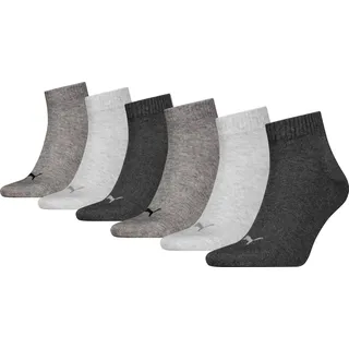 Puma Quarter Socken 6-Paar Grau 39-42