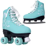Apollo Rollschuhe 2in1 Rollschuhe und Schlittschuhe Super Skate -, 2in1 Roll- & Schlittschuhe, größenverstellbar blau S (31-34)