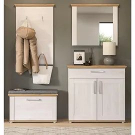 inn.furn Mirano 95 x 92 x 0,95 cm weiß Lärche Eiche / matt