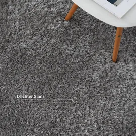 OTTO home Hochflor-Teppich OTTO HOME "Micro exclusiv Teppich, sehr hoher Flor, weich durch Mikrofaser" Gr. 8, grau, B:300cm H:78mm L:400cm, Kunstfaser, Teppiche, sehr weich, flauschig, uni, Wohnzimmer, Schlafzimmer, Kinderzimmer