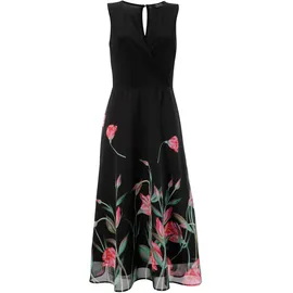 Aniston SELECTED Sommerkleid Floral Schwarz/Rot/Grün 38