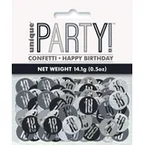 Unique Konfetti zum 18. Geburtstag 14 g Schwarz/Silber