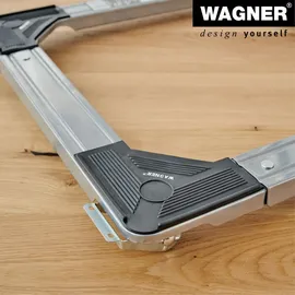 Wagner Transporthilfe QUADRAT - verstellbar 46-66 cm x 5 cm, Stahl, 4 Bockrollen - 30 mm, Tragkraft 220 kg - 20119501