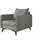 s-style möbel Sessel Azalea Luxusmikrofaser 70 x 70 x 70 cm Grau