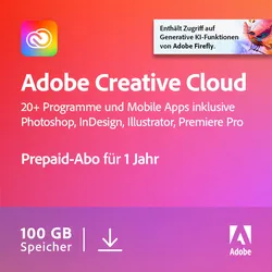 Adobe Creative Cloud Individual 1 Jahr 100GB Cloud
