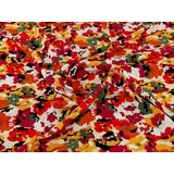 Kleiderstoff, Blumenmuster, Viskose, Meterware, Rosa