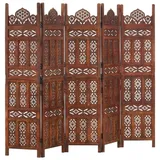 vidaXL Raumteiler Handgeschnitzt Braun 200x165cm Sheesham-holz