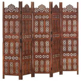 vidaXL Raumteiler Handgeschnitzt Braun 200x165cm Sheesham-holz