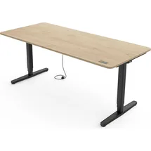 Yaasa Schreibtisch Eiche hell / Schwarz