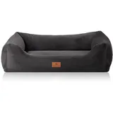 Knuffelwuff Hundebett Schnuffelupagus Orthopädisch Kunstfell XL Schwarz