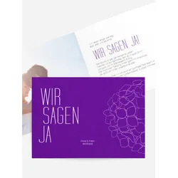 Hochzeitseinladungen selbst gestalten mit Spruch und Fotos im Onlinedesigner bei Meine-Kartenmanufaktur.de